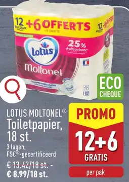 ALDI LOTUS MOLTONEL Toiletpapier aanbieding