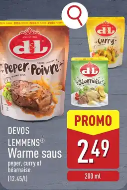 ALDI Devos lemmens Warme saus aanbieding