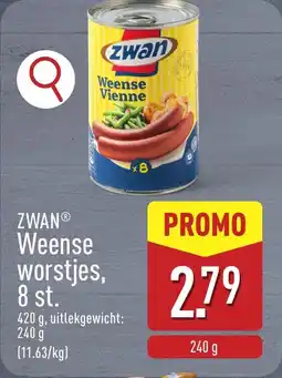 ALDI ZWAN Weense worstjes aanbieding