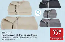 ALDI Novitesse Handdoeken of douchehanddoek aanbieding