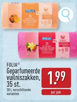 ALDI FOLIA Geparfumeerde vuilniszakken aanbieding