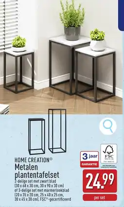 ALDI HOME CREATION Metalen plantentafelset aanbieding