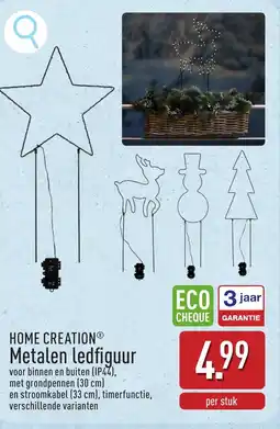 ALDI HOME CREATION Metalen ledfiguur aanbieding