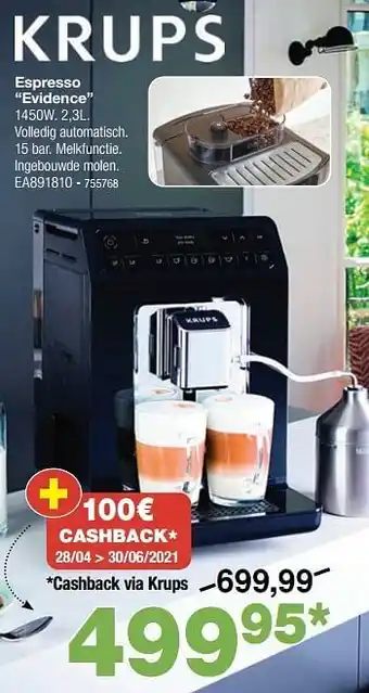 Krups espresso evidence ea891810