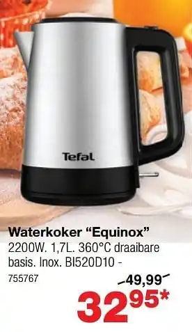 Tefal waterkoker equinox bi520d10