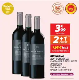 Netto Bordeaux AOP Bordeaux Château Haut Bascla HVE3 Rouge 2023 aanbieding