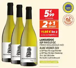 Netto Languedoc IGP Pays D'oc French Bouledogue HVE3 Blanc Viognier 2024 aanbieding