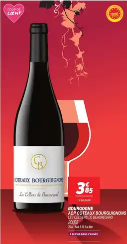 Netto Bourgogne AOP Coteaux Bourguignons Les Celliers De Beauregard Rouge aanbieding