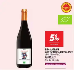 Netto Beaujolais AOP Beaujolais Villages Jean Demont Bio Rouge 2023 aanbieding