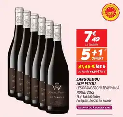 Netto Languedoc AOP Fitou Les Granges Château Wiala Rouge 2023 aanbieding