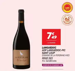 Netto Languedoc AOP Languedoc Pic Saint Loup Domaine De La Perdrane HVE3 Rouge 2023 aanbieding
