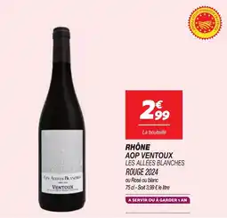 Netto Rhône AOP Ventoux Les Allées Blanches Rouge 2024 aanbieding