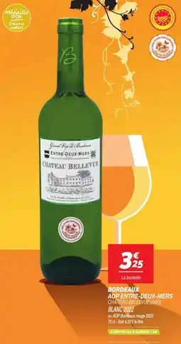 Netto Bordeaux AOP Entre-deux-mers château bellevue HVE3 blanc 2022 aanbieding