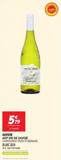 Netto Savoie AOP Vin De Savoie Chardonnay Croix St Bernard Blanc 2024 aanbieding