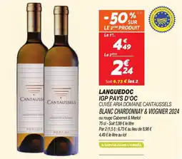 Netto Languedoc IGP Pays D'Oc Cuvée Aria Domaine Cantaussels Blanc Chardonnay & Viognier 2024 aanbieding