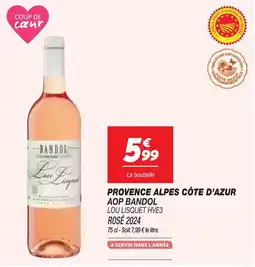 Netto Provence Alpes Côte D'azur AOP Bandol Lou Lisquet HVE3 Rose 2024 aanbieding