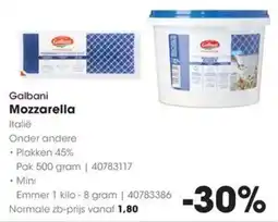 Hanos Galbani Mozzarella aanbieding