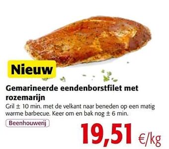 Gemarineerde eendenborstfilet met rozemarijn