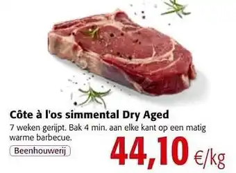 Colruyt Côte à l`os simmental dry aged aanbieding