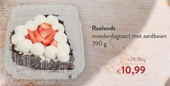 Roelandt moederdagtaart met aardbeien