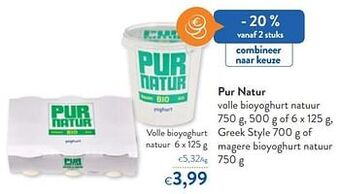 OKay Pur natur volle bioyoghurt natuur aanbieding