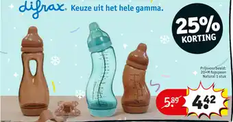 Kruidvat 20+M fopspeen Natural 1 stuk aanbieding