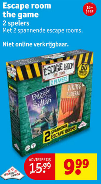 Kruidvat Escape room the game aanbieding
