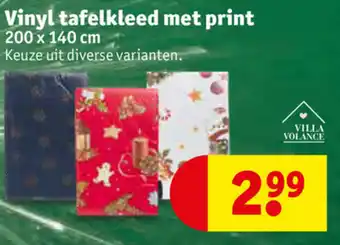 Vinyl tafelkleed met print 200 x 140cm