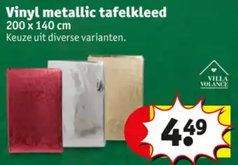 Vinyl metallic tafelkleed 200x140cm
