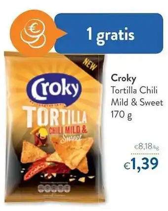 OKay Croky tortilla chili mild + sweet aanbieding