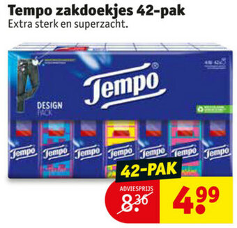 Kruidvat Tempo zakdoekjes 42-pak aanbieding