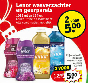 Kruidvat Lenor wasverzachter en geurparels aanbieding