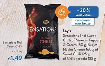 OKay Lay`s sensations thai sweet chilli aanbieding