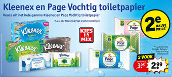 Kruidvat Kleenex Balsam + Page Vochtig toiletpapier aanbieding