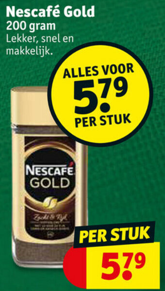 Kruidvat Nescafe Gold 200gram aanbieding