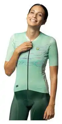 Decathlon Alé Megabyte Women's Short Sleeve Jersey Green aanbieding