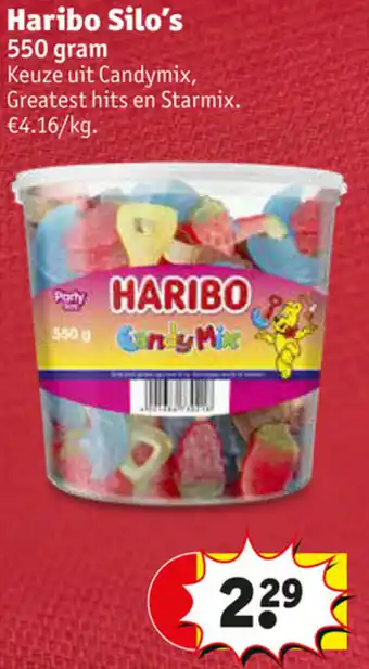 Kruidvat Haribo Silo's 550 gram aanbieding