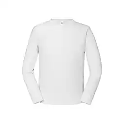 Decathlon Heren Iconic 195 Premium Ringspun Cotton Tshirt met lange mouwen (Wit) aanbieding
