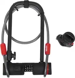 Decathlon ANTIVOL VELO U ZEFAL K-TRAZ U13 A COMBINAISON 115x230mm D 13mm AVEC CABLE 1.2M A aanbieding