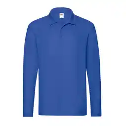 Decathlon Heren Premium poloshirt met lange mouwen (Koningsblauw) aanbieding
