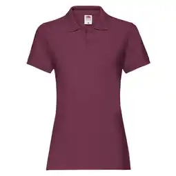 Decathlon Dames Premium Effen Poloshirt (Bourgondië) aanbieding