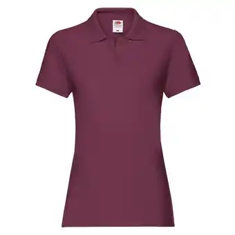 Decathlon Dames Premium Effen Poloshirt (Bourgondië) aanbieding