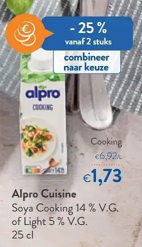 OKay Alpro cuisine soya cooking aanbieding