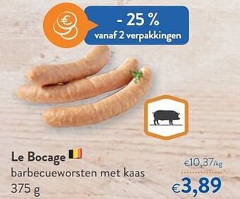 OKay Le bocage barbecueworsten met kaas aanbieding