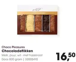 Hanos Choco Pleasures Chocoladeflikken aanbieding