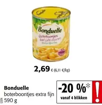 Colruyt Bonduelle boterboontjes extra fijn aanbieding