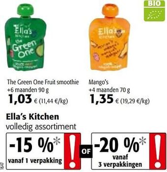 Colruyt Ella`s kitchen volledig assortiment aanbieding