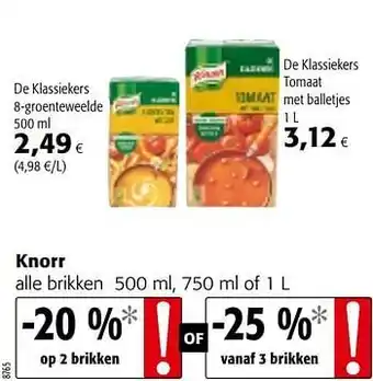 Colruyt Knorr alle brikken aanbieding