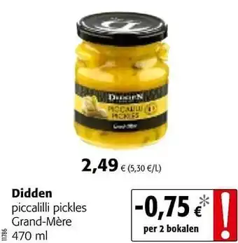 Colruyt Didden piccalilli pickles grand-mère aanbieding