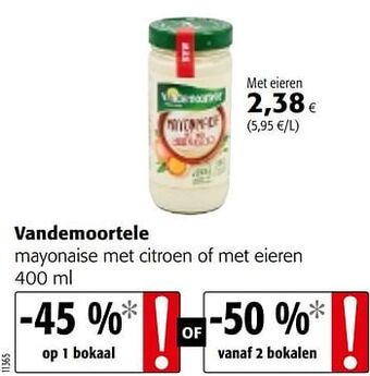 Colruyt Vandemoortele mayonaise met citroen of met eieren aanbieding